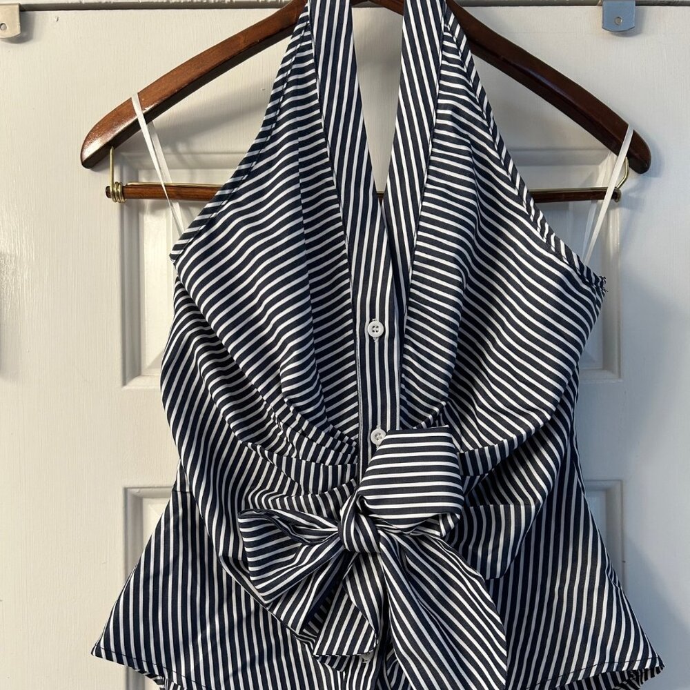 Striped halter top